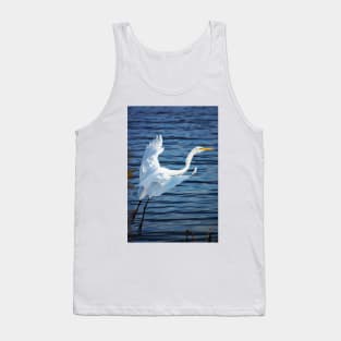 Great Egret in Flight Tank Top